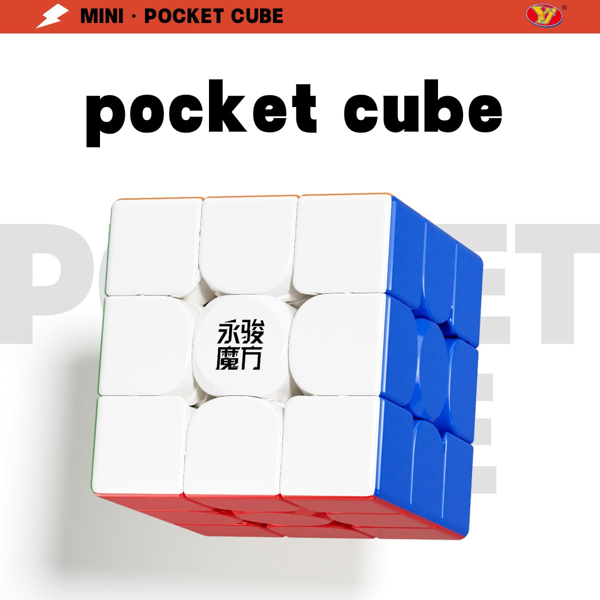 YJ Pocket Cube 3x3 Speed Cube Magnetic Magic Cube 48 Magnets 50x50x50mm Mini Puzzle for Kids Adults Professionals