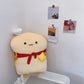 OUKEYI 18.9'' Toast Baguette Plush Pillow, Bread Shape Plush Toy Hugging Pillow with Red Scarf,Soft Toast Food Sofa Cushion for Home Decor,Funny Gift
