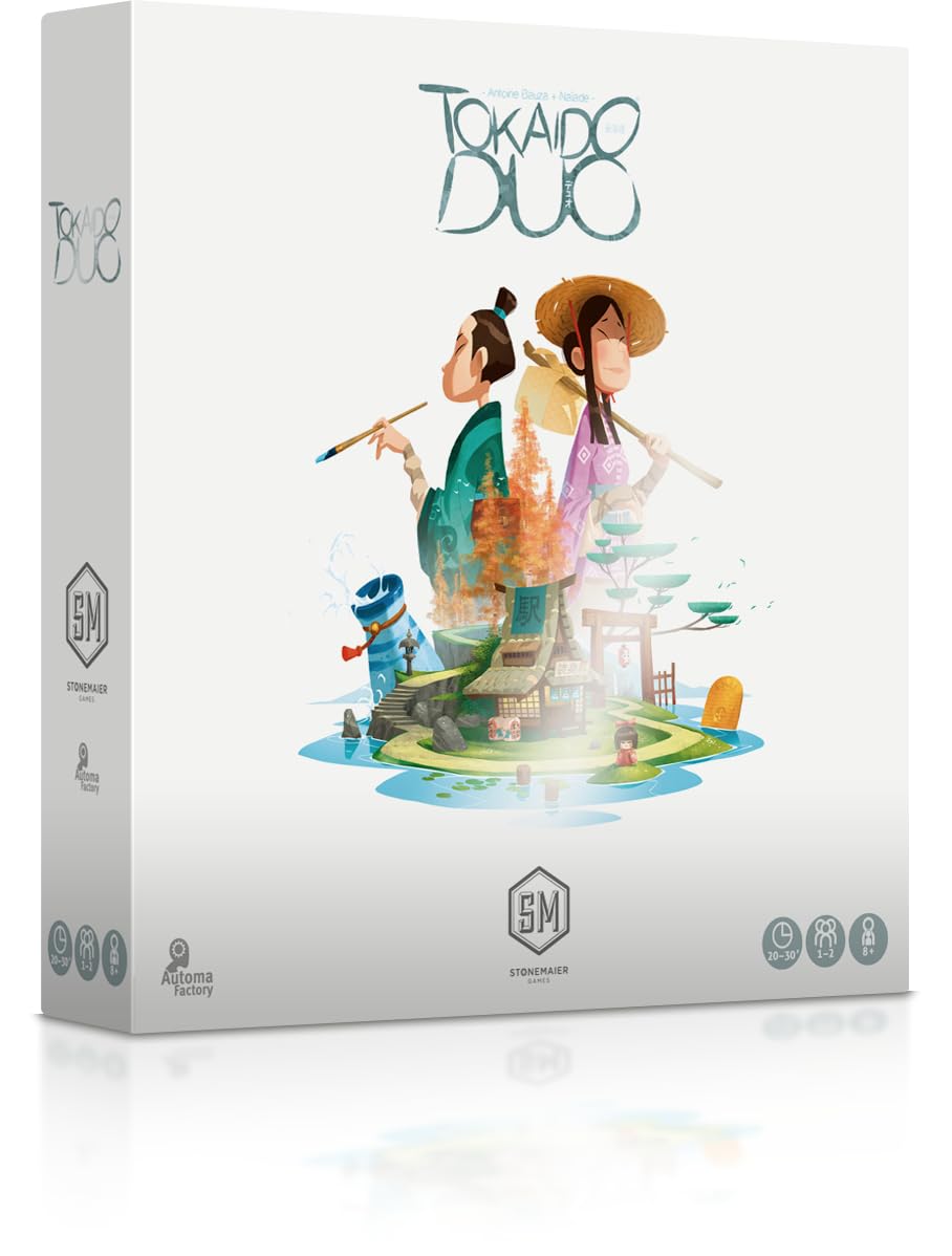 Stonemaier Games: Tokaido Duo by Antoine Bauza | A Zen Strategy Board Game About Traveling in Japan for Adults & Family | Visit Shrines, Share Lovely