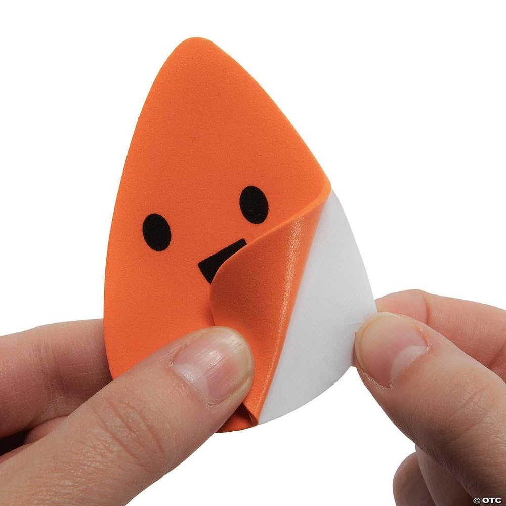Fun Express Halloween Candy Corn Characters in Costume Craft Kit - Craft Kits - 12 Pieces