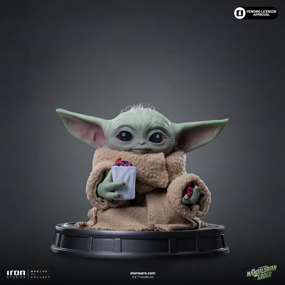 Iron Studios Collectible Statue Grogu Popcorn Time Movie Grogu Collection Multicolor Polystone Resin 9,6cm 3.7 Inches