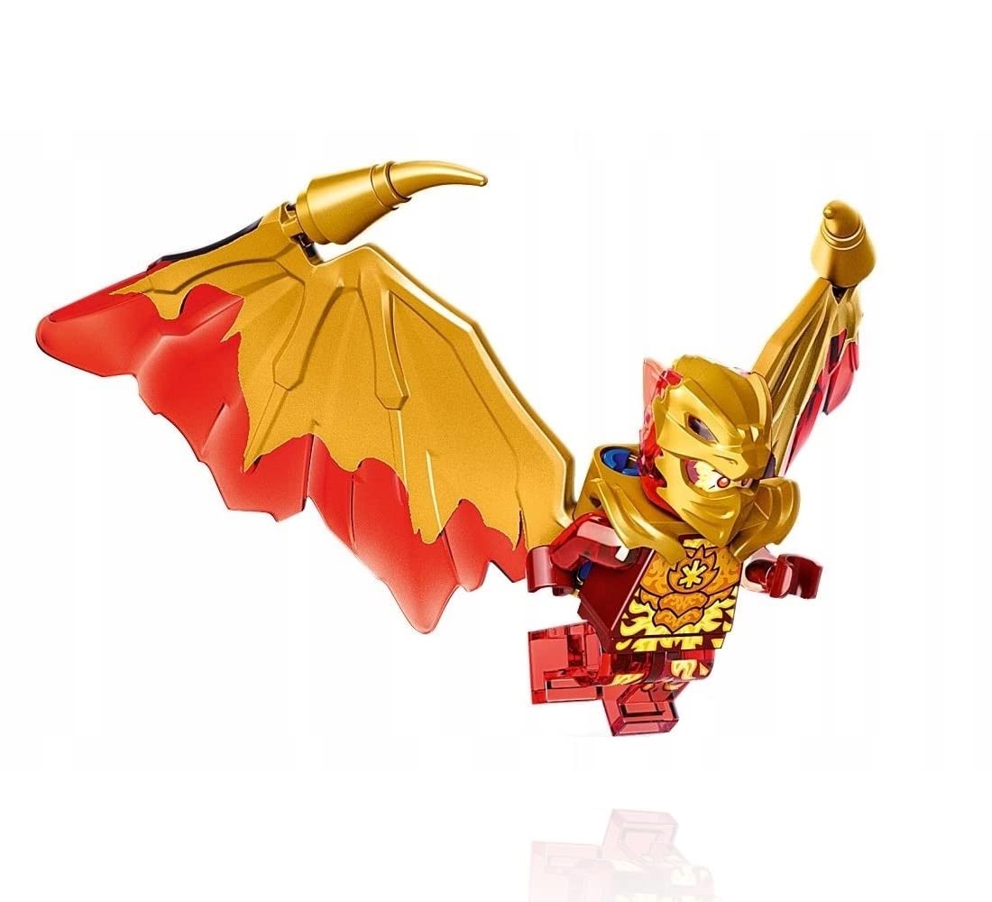 LEGO NINJAGO Crystalized Minifigure - Kai (Golden Dragon) with Wings and Gold Fire Sword