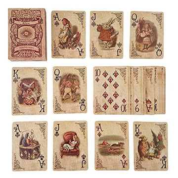 Alice Playing Cards - Complete Full Set for Themed Parties, Photo Props, Decorations and Games