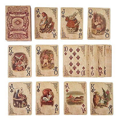 Alice Playing Cards - Complete Full Set for Themed Parties, Photo Props, Decorations and Games