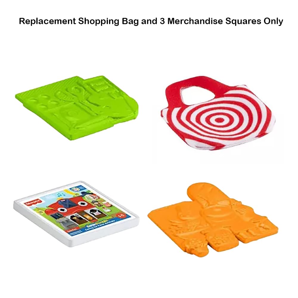 Fisher-Price Replacement Part for Collectible Little People Target Run Dollhouse Playset HXX97 - Replacement Red and White Shopping Bag and 3