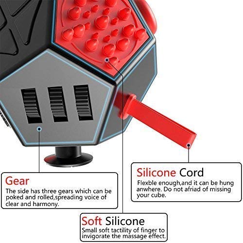 12 Sided Fidget Toys Cube,Dodecagon Fidget Toys for Kids Adults, Relief Stress and Anxiety Anti Depression & Focus for ADHD, ADD, Autism (Red, Normal