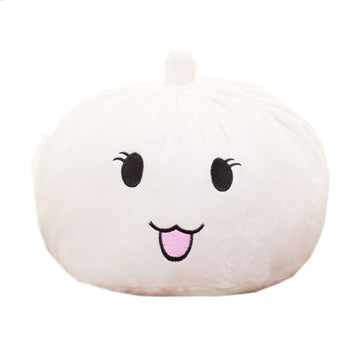 Gardening Spring Plush Toy Plush Toy Steamed Stuffed Fun Cute Dumpling Doll Sleeping Pillow Cushion (White)
