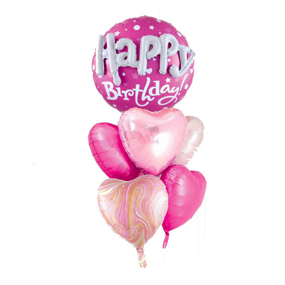 36inch Hot Pink Happy Birthday Foil Balloons Decorations for Birthday Party Decorations Princess Girl Birthday