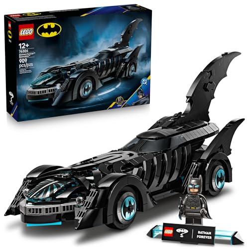 LEGO DC Batman: Batman Forever Batmobile Kids Toy - Building & Learning Toy for Girls & Boys, Ages 12+ - Model Car with Minifigure Included - Gift
