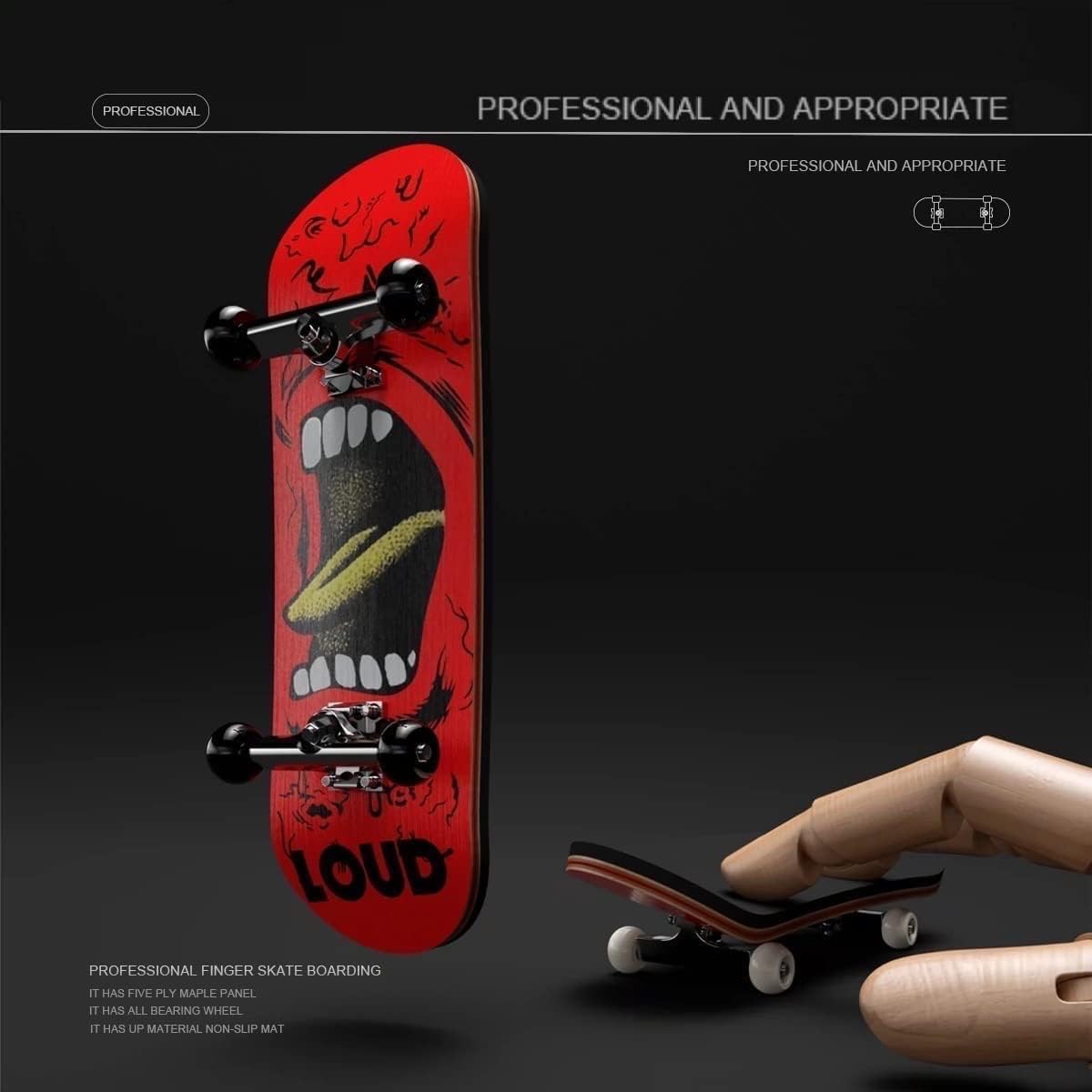 Lently Wood Fingerboards, Mini Fingerboards, 99mmL*29mmW (Starfucks Skeleton)