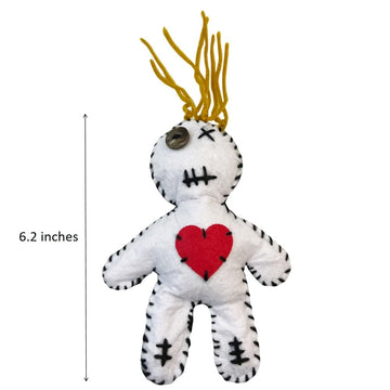 6.2" Handmade Peace & Harmony Poppet Voodoo Doll for Happy Couple/Marriage Communication/Protection/Halloween Decor (Dark Golden Blonde Hair)
