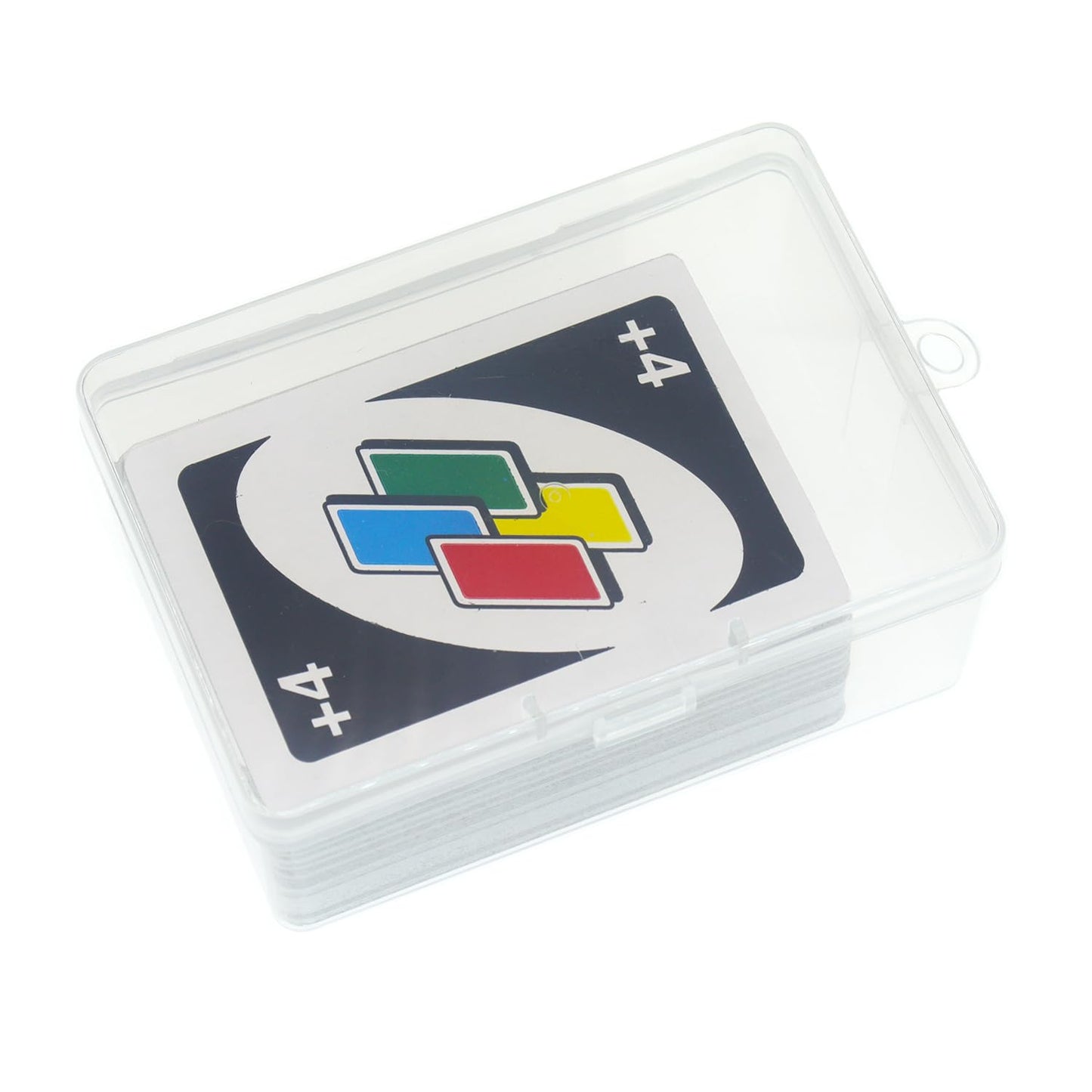 Cwdew Plastic UNO Card Case Box Holder, High Capacity Playing Card Case, Clear Playing Card Box Storage Card Deck Case (NO Cards) (Set of 2)