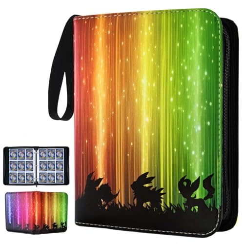 Card Binder 9 Pocket,900 Pockets Trading Card Binders Holder Collector Album Book with Zipper and 50 Removable Sleeves,Compatible with Game Sport