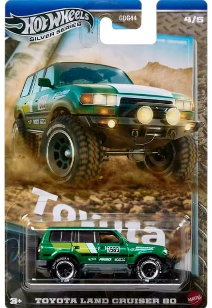 Hot Wheels Silver Series Toyota Land Cruiser 80 [Green], 4/5, 1:64 Scale Diecast Vehicle