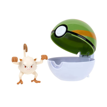 PKW3136 - Clip 'n'Go Poké Balls - Menki & Nest Ball, Official Pokéball with 5 cm Figure