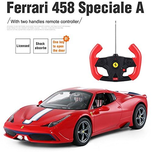 1/14 Scale Ferrari 458 Speciale A Radio Remote Control Model Car R/C RTR Auto Open & Close Roof Convertible Push Button for unisex-children