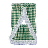 Melody Jane Dollhouse Green Beige Gingham Country Kitchen Curtains & Valance 1:12 Scale