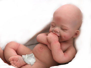 DangTpor 16" Realistic Newborn Silicone Baby Doll - 4.4 Lbs, 3D Painted Skin, Visible Veins, Weighted Sleeping Girl