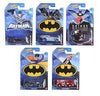 Hot Wheels Batman 2023 Batmobile Complete Set of 5 Diecast Vehicles Mix 2 from HDG89-956F Release, Gray, Black, Navy, Red
