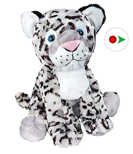 Stuffems Toy Shop Record Your Own Plush 8 inch Snow Leopard - Ready 2 Love in a Few Easy Steps