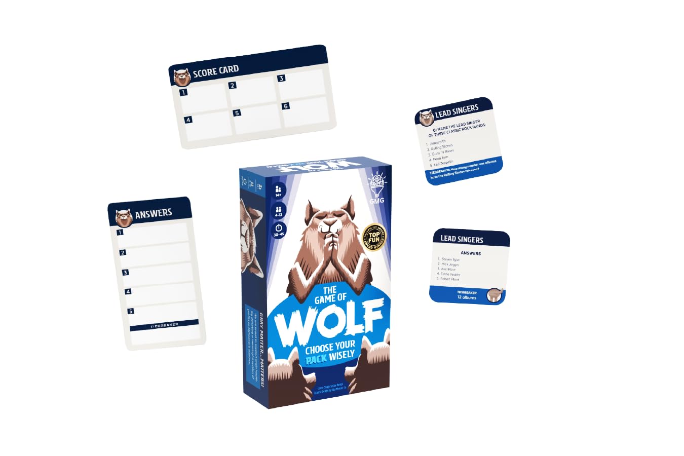 Gray Matters Games The Game of Wolf a Trivia Game for Friends, Families and Teens
