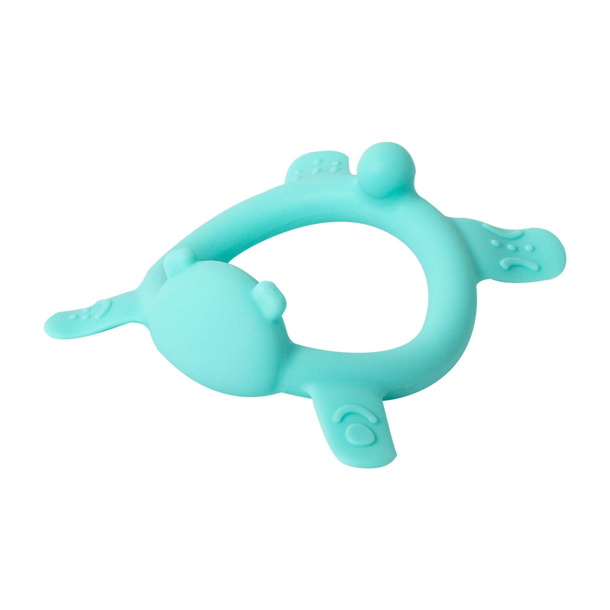 Pigeon Silicone Animal-Shaped Baby Teether, Green Bear, 3M+, 1 Count - Multi-Textured Teething Relief Toys, Lightweight & Easy to Grasp