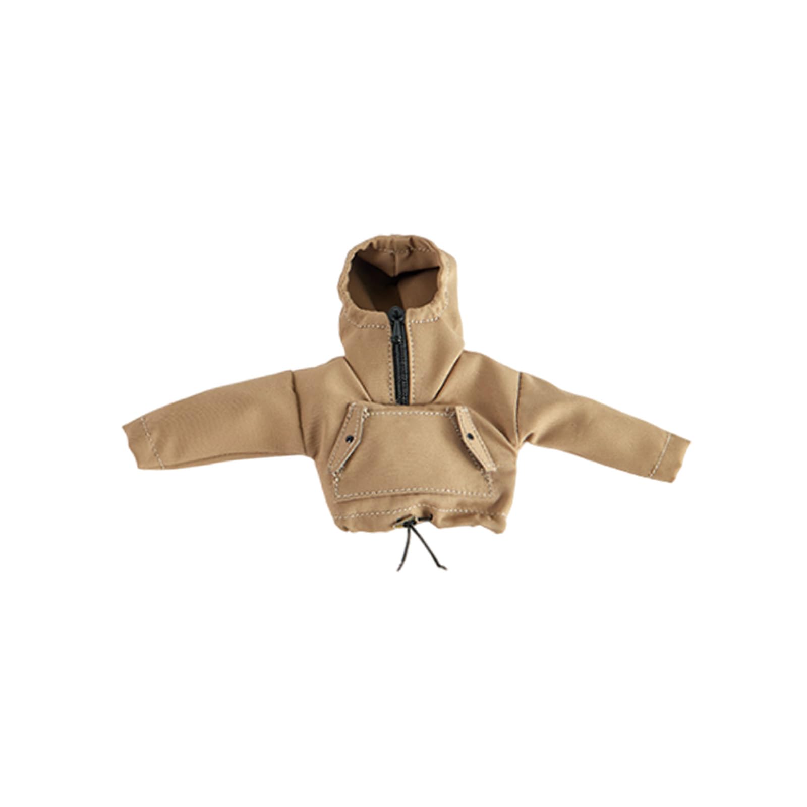 1/12 Action Figure Clothes,Half-Zip Hooded Jacket for 6 inch Action Figures,1:12 Scale Miniature Clothing,only Coat (Brown Hooded Jacket)
