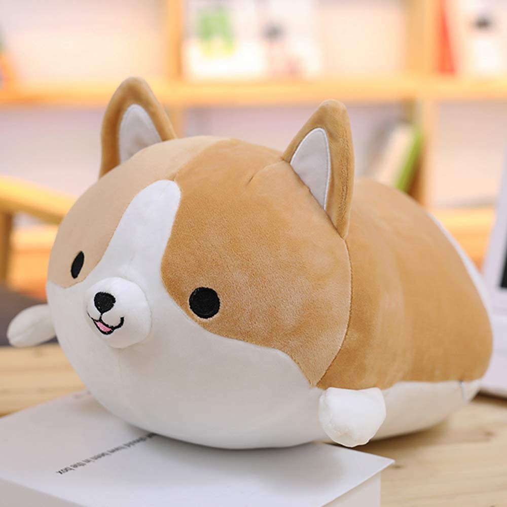 sofipal Corgi Dog Plush Pillow, Soft Shiba Inu Corgi Butt Stuffed Animal Toys Gifts for Bed, Valentine, Kids Birthday, Christmas (Brown, 11.8inch)