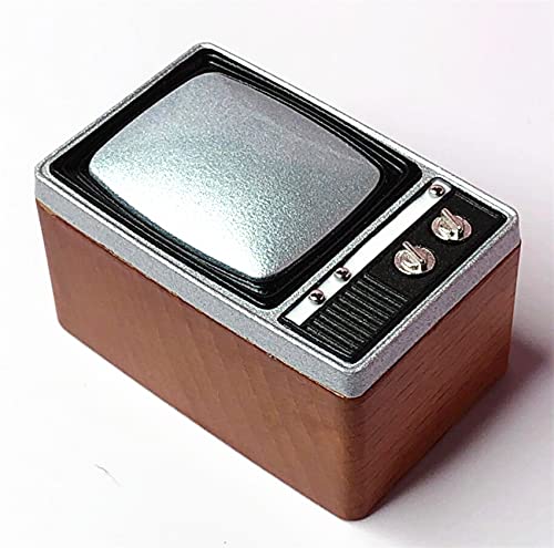 EatingBiting 1:12 Miniature Doll Furniture Resin Retro TV Model Television Scenes 1/12 Resin Retro Style Mini House Living Room Appliances Decoration