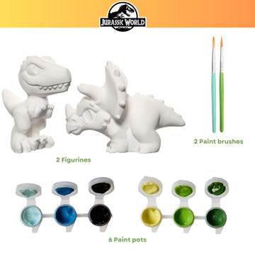 Innovative Designs Jurassic World DIY Paint Your Own Figurines Arts and Crafts Set for Boys and Girls