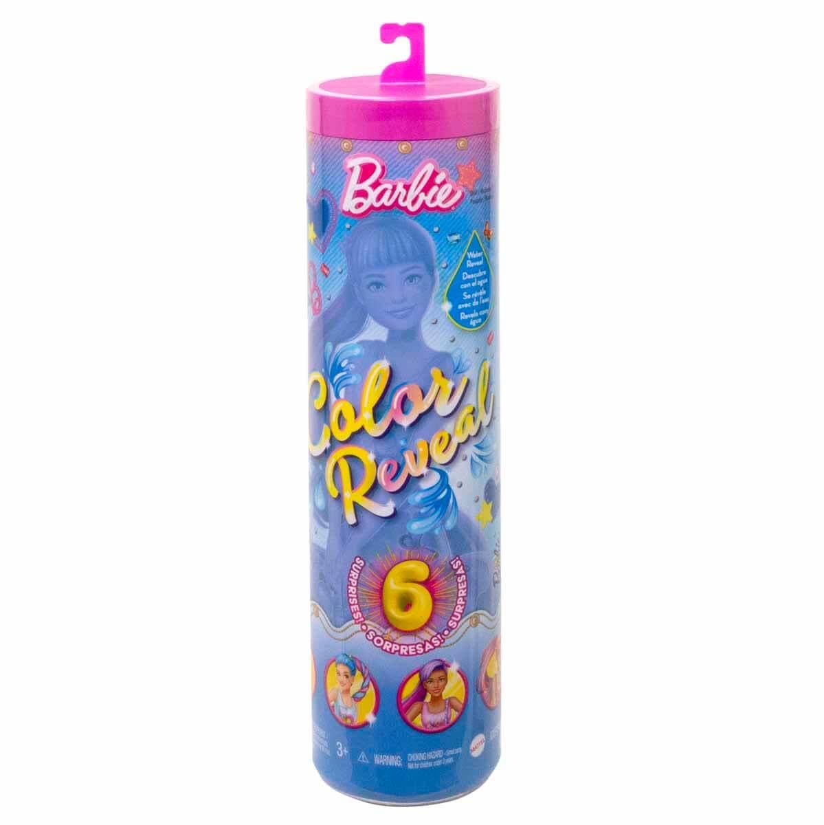 Barbie Color Reveal Doll & Accessories, Denim Series, Patchwork with 6 Surprises Including Color-Change (Styles May Vary)