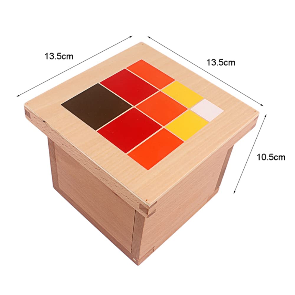 Gudong Baby Toys Montessori Colorful Trinomial Cubes Box Three Wooden Cubes Eighteen Square Based Prisms Student Teaching Aid