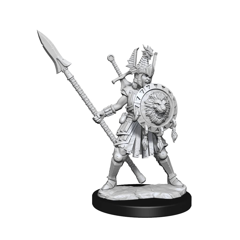 WizKids D&D Frameworks: Human Fighter Female - Unpainted and Unassembled