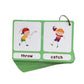 Zwttey 100 Groups English Antonyms Flashcards Building Vocabulary Pocket Cards Educational Learning Toys Pre-Kindergarten Classroom Supplies