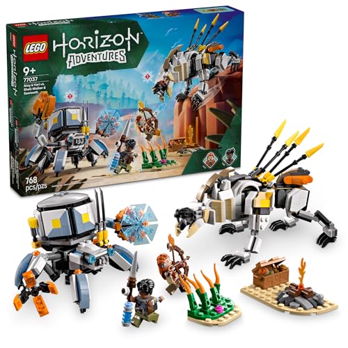 LEGO Horizon Adventures Aloy & Varl vs. Shell-Walker & Sawtooth Kids Toy - Building Toy for Boys & Girls, Ages 9+ - Gaming Gift Idea for Horizon Fans