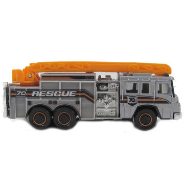 Matchbox Pierce Quantum Aerial Ladder Truck, Working Rigs 10/16 [Silver/Orange]