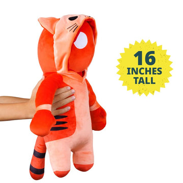 Gang Beasts 16" Stretchy Plush - Red Cat - Cute, Huggable, Collectible Toy Figure