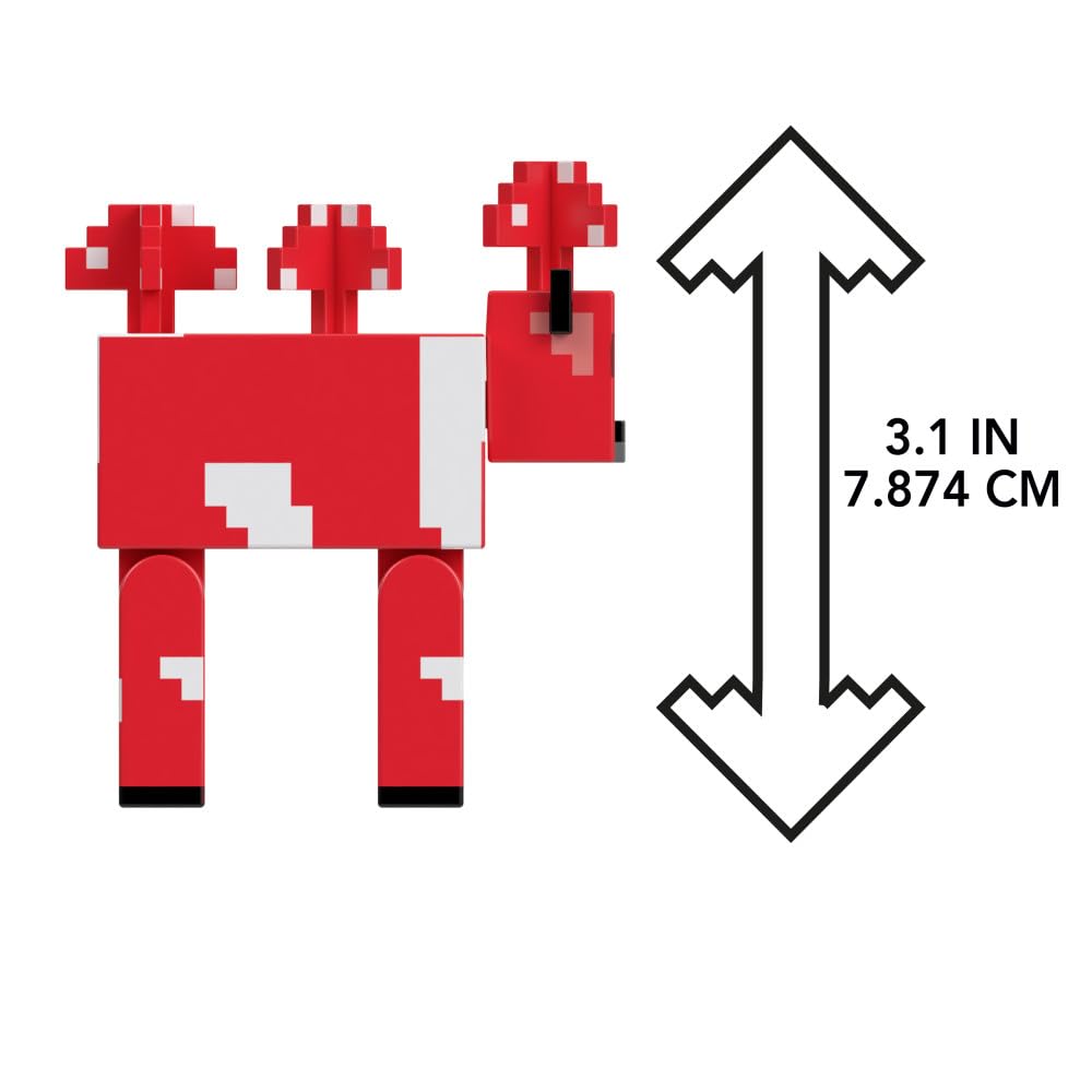 Mattel Minecraft Vanilla 3.25" Mushroom Action Figure for Kids Ages 6 and Up
