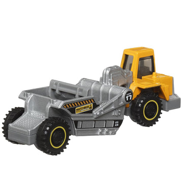 Matchbox Working Rigs Die-Cast Vehicle - MBX Road Scraper Construction Truck ~ Yellow and Gray ~ 70th Anniversary Series