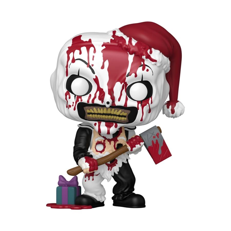 Funko POP! Movies Terrifier 3 Art The Clown Vinyl Figure, Exclusive Holiday Edition, Number 1935, 4.1 Inches