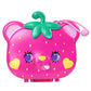 Polly Pocket Playset with 2 Micro Dolls & 12 Accessories, Straw-Beary Patch Compact Travel Toy with Fidget Exterior