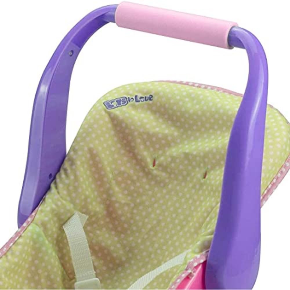 JC TOYS ADJUSTABLE CARRIER - Converts from Rocking Baby Carrier to Feeding Seat - Perfect for Children 2+ , Pink , 16 inches