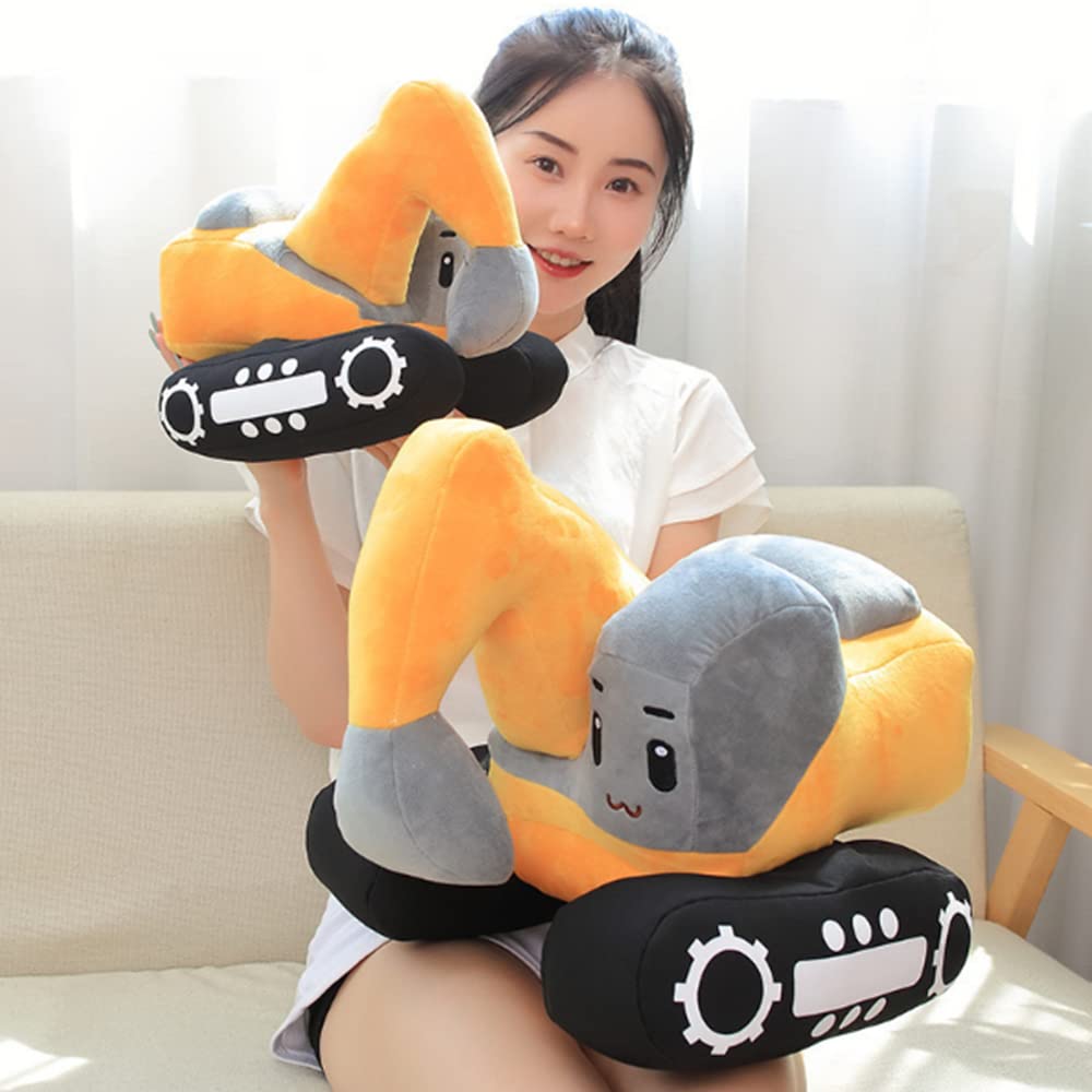 Excavator Plush Toy,10" Soft Excavator Stuffed Construction Toy