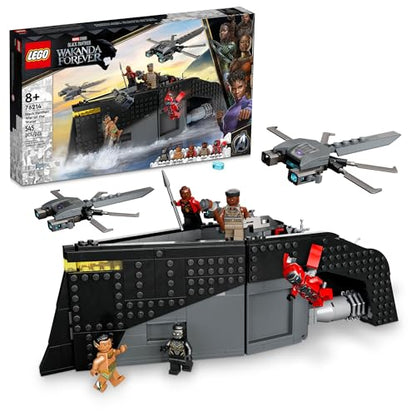 LEGO Marvel Black Panther: War on The Water, 76214 Wakanda Forever Buildable Boat Toy for Kids with 2 Drones, Avengers, Super Hero Underwater