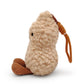 TONGMAN Plush Peanut Soft Toy 6 Inch, Beige Stuffed Animal Doll with Funny Feet, Cute Novelty Food Plushie for Kids, Birthday Gift for Boys Girls