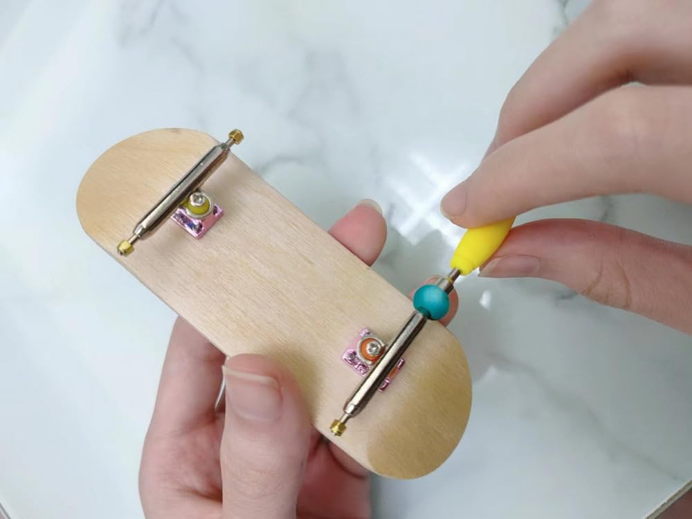 Leefai Professional Fingerboard Trucks 32-34mm Wide -Standard Shape G3-Single Axles Truck- Inverted Kingpin-Mini Finger Skateboard Tool -Screws