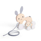 Bigjigs Toys FSC® Certified Bunny & Baby Pull Along Toy - Eco-Friendly Rabbit Pull Along with Cord & Baby Bunny Push-Along, Quality Pull Along Toys