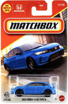 Matchbox 2024 Honda Civic Type R [Blue] New for 2026! 11/125, 1:64 Scale Diecast Toy Vehicle