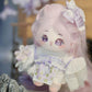 niannyyhouse 20cm Plush Doll Long Hair Girl Humanoid Stuffed Body no Attribute 8" Normal Body Wearable Clothing Dress Up Gifts (a-41-with Skeleton)