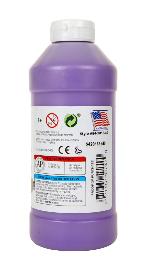 Crayola Washable Paint, Violet, 16oz
